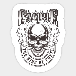 gambler skull Sticker